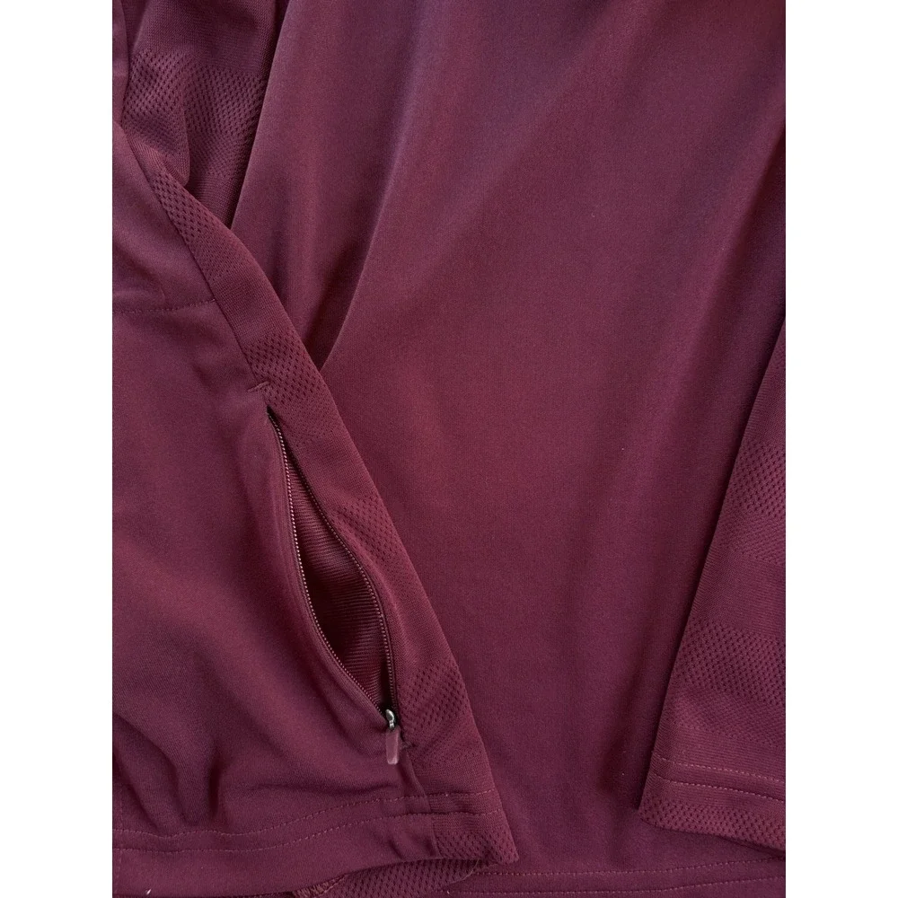 Adidas Climacool Men's Large Maroon 1/4 Quarter Zip Long Sleeve Training Top